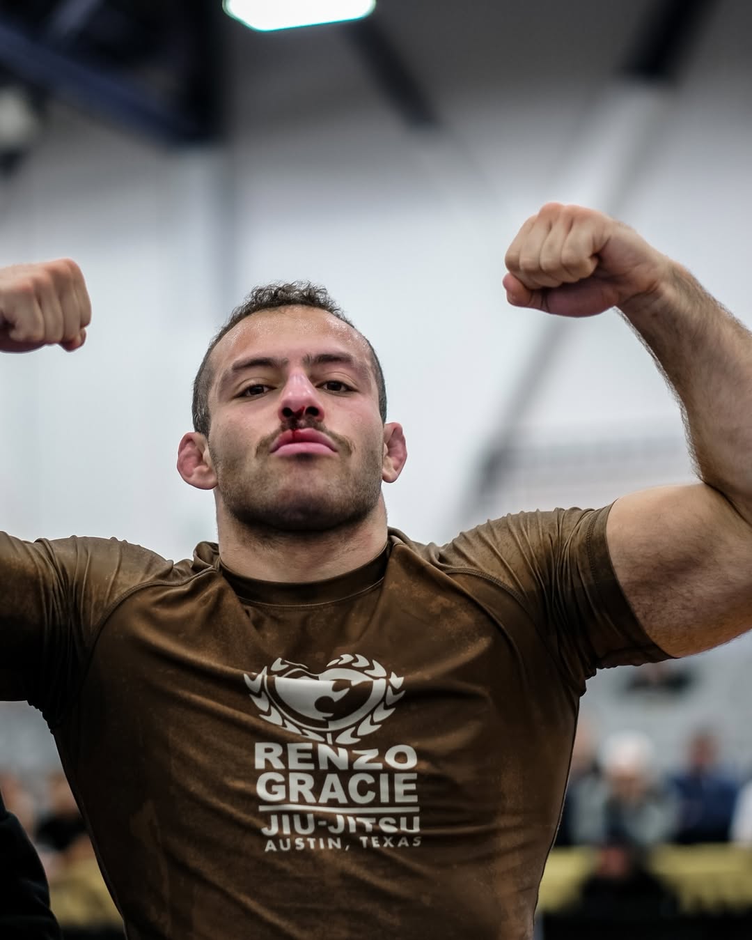 Sebastian Attard with his hands raised