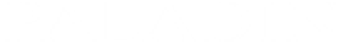 White 'PALADIN' logo on a transparent background